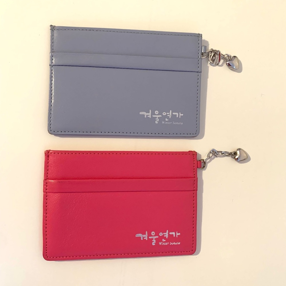 Bundle: 2 Slim card cases - Blue and Pink